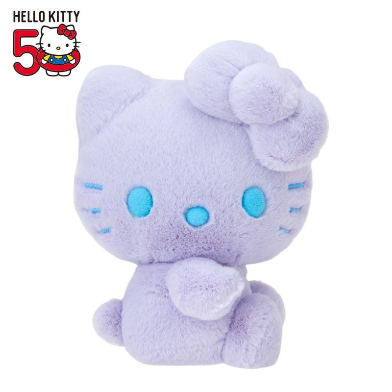 HelloKitty凯蒂猫|Sanrio Hello Kitty 50th Anniversary50周年限定缤纷24色colors毛绒玩偶/公仔 |约12.5 x 9.8 x 15 cm