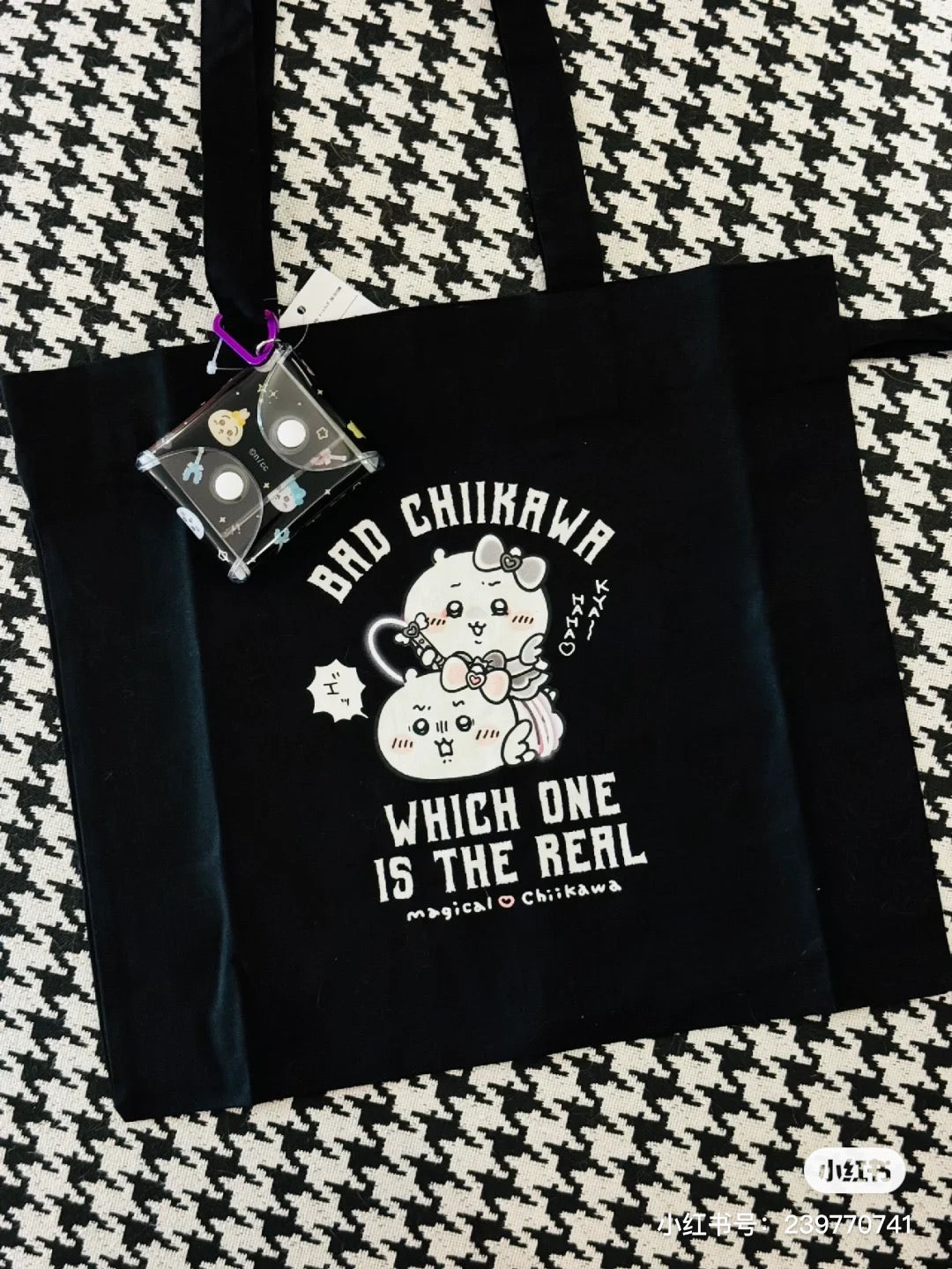 Chiikawa 吉伊卡哇|超魔法少女/小魔仙限定大容量抽绳托特包|約H350×W400×持ち手620mm(持ち手の幅25mm)