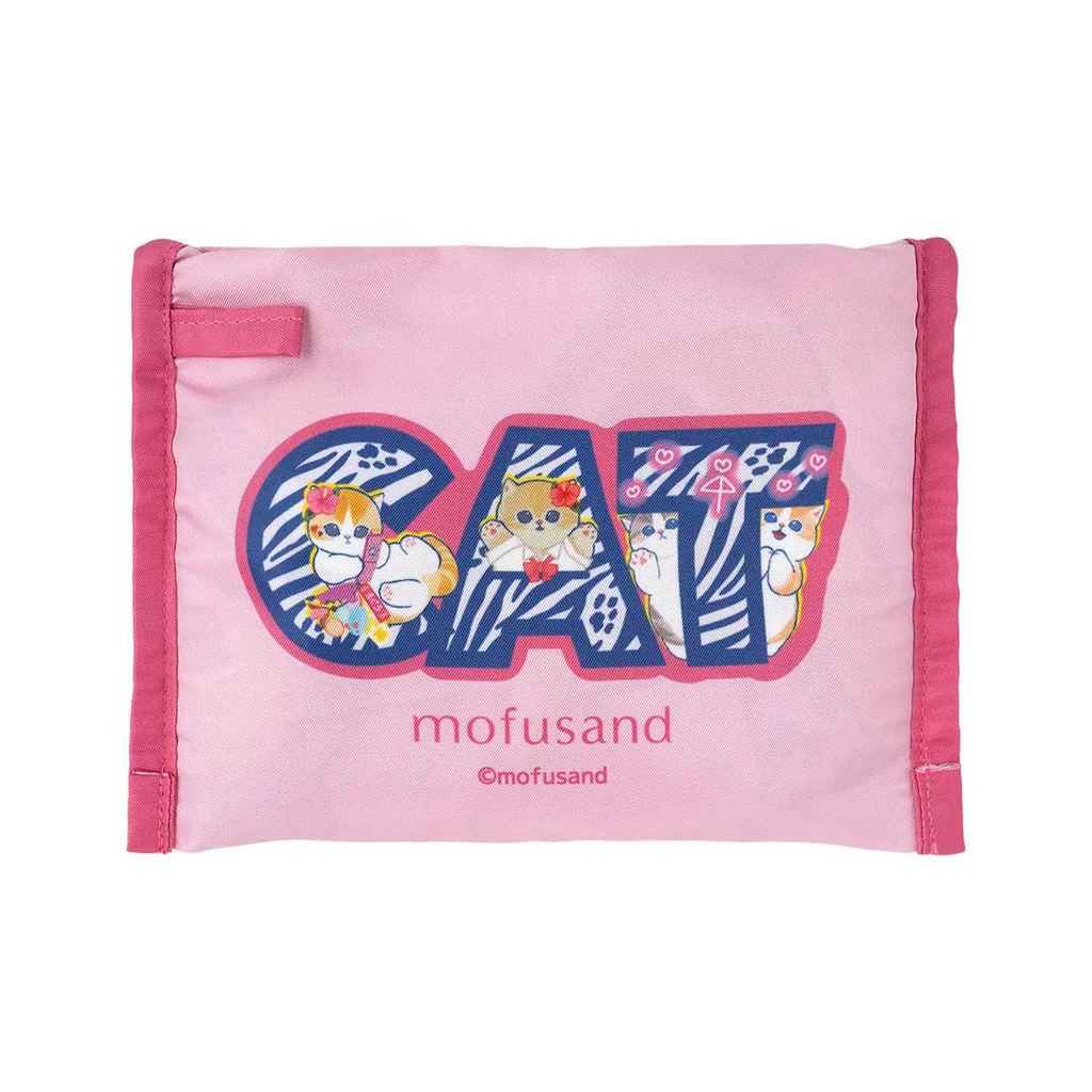 Mofusand|Gyarunyan Girl Collection Eco Shopping Bag With Pocket - Leopard Pink|480×450mm approx.