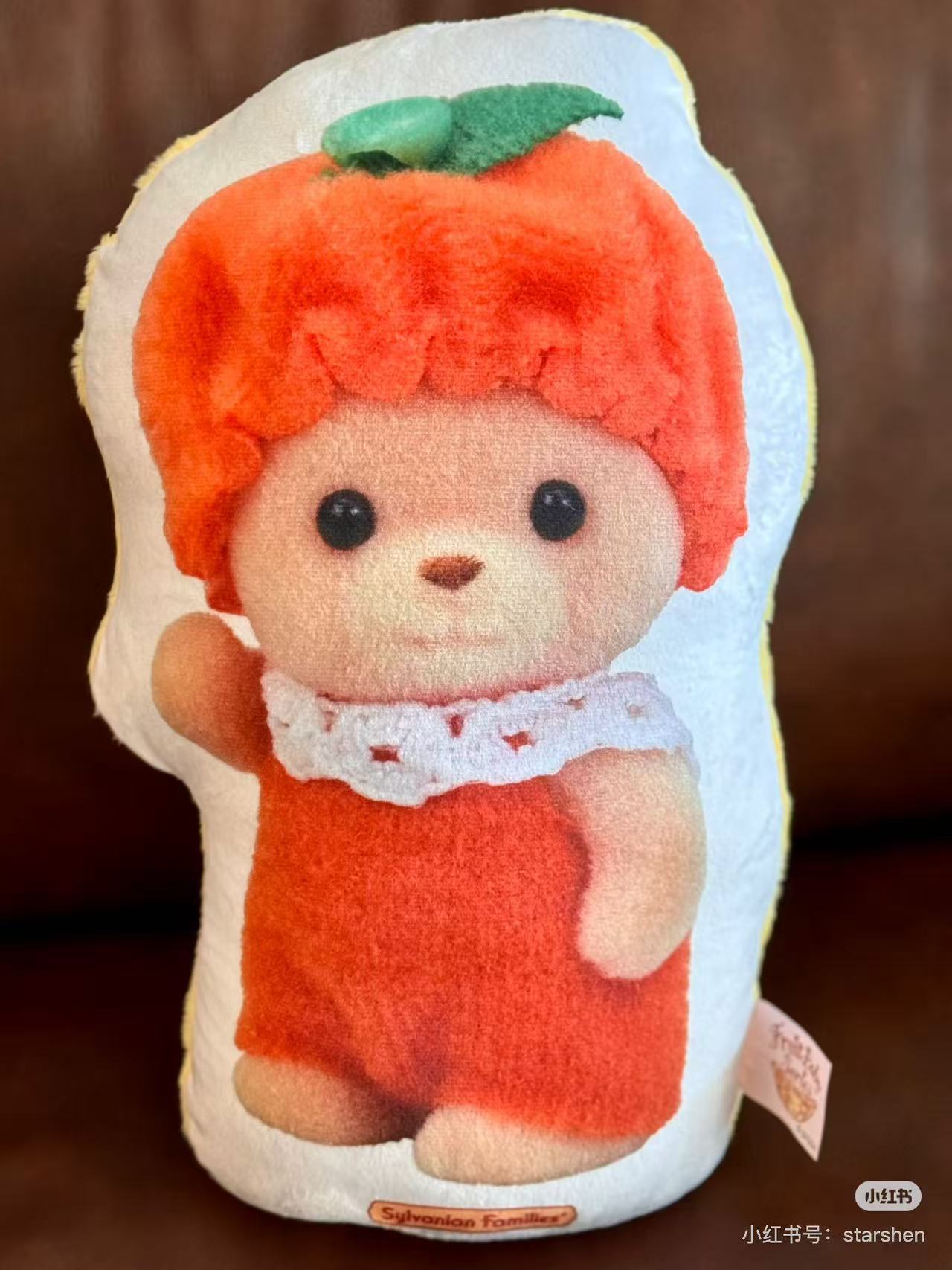 SylvanianFamilies|Baby Fruit Series Die-Cut Cushion Orange Baby Beer