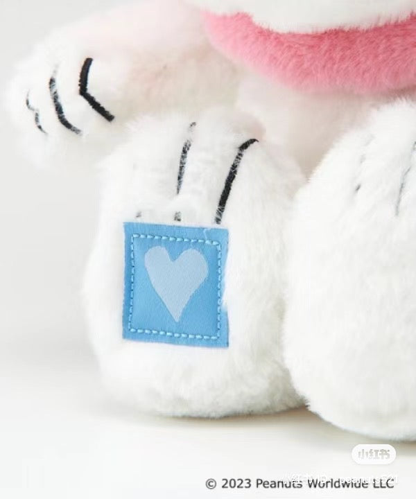 Snoopy|阪急极少量限定/软乎乎粉爱心史努比+蓝爱心小黄鸟组合公仔/玩偶/爱心头套可取下/细节满分