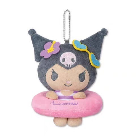 Sanrio|Avail summer tanned  swimming ring Mascot Holder /Plush Keychain