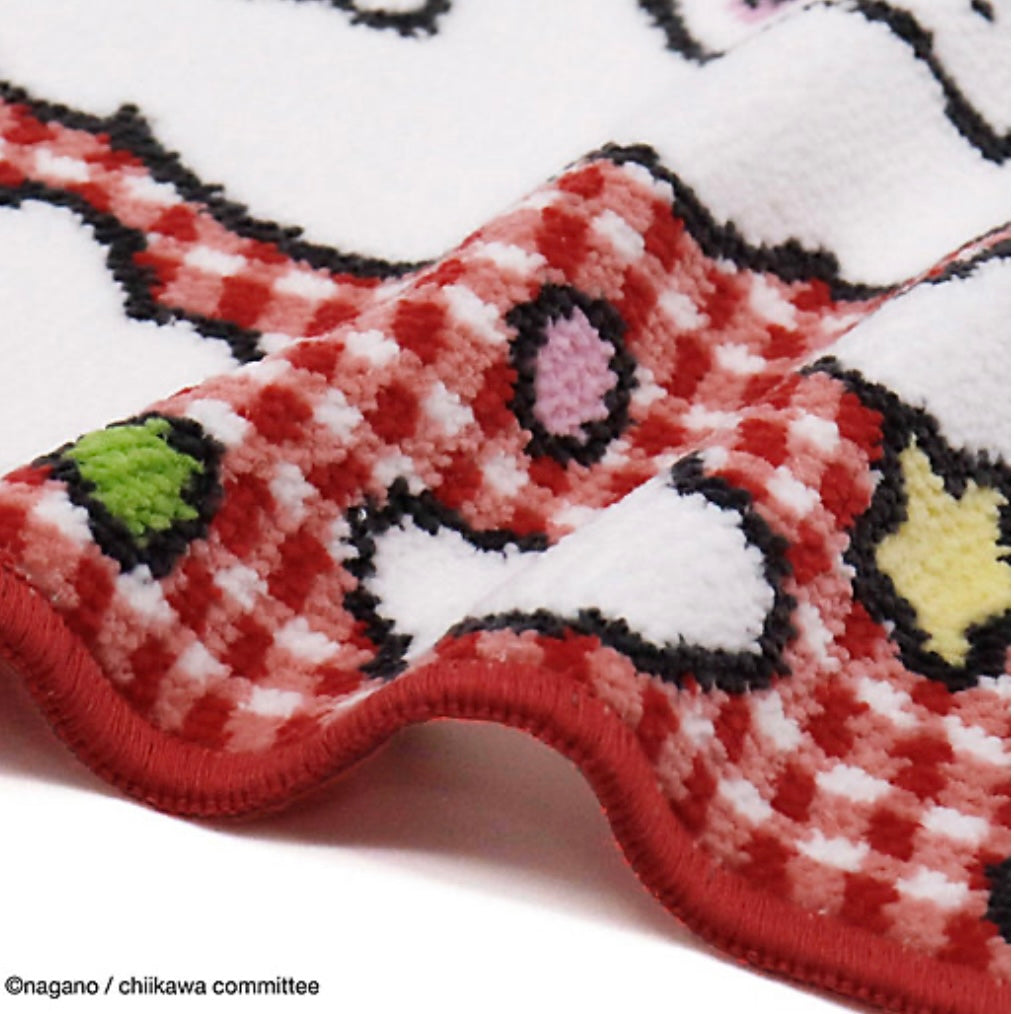 Chiikawa 吉伊卡哇|美术馆限定超柔软采用雪尼尔面料/柔软马勒纱线奢华毛巾/可加画框做装饰画|約H250×W250mm