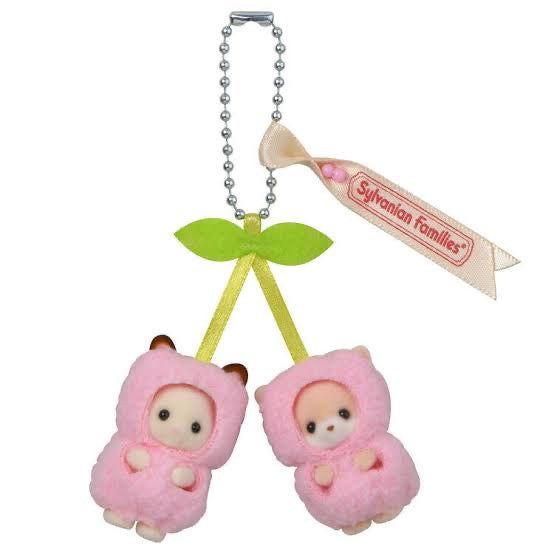 【Special Offer/limit 1】SylvanianFamilies|Baby Rabbit Cherry Keychain Calico Critters