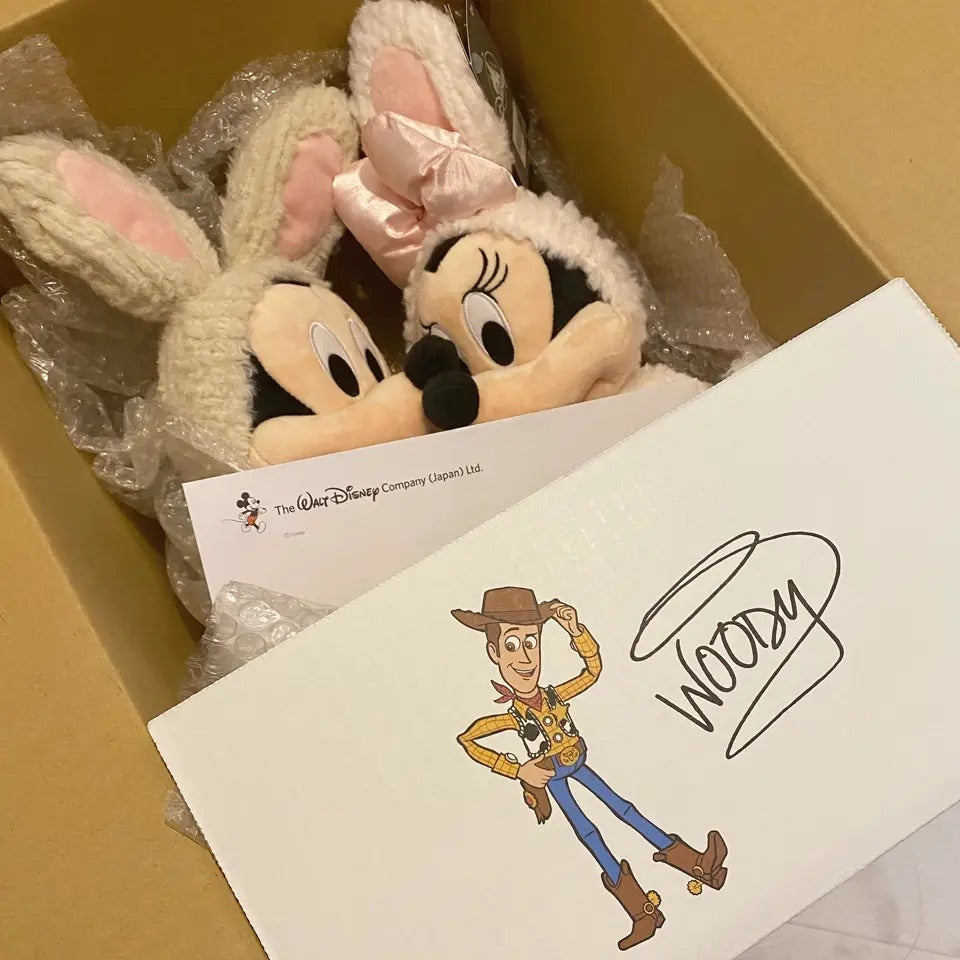 Disney迪士尼|蝴蝶结芭蕾舞裙粉粉兔兔装米妮/换装米奇玩偶/公仔|高さ48×幅32×奥行き21(cm)