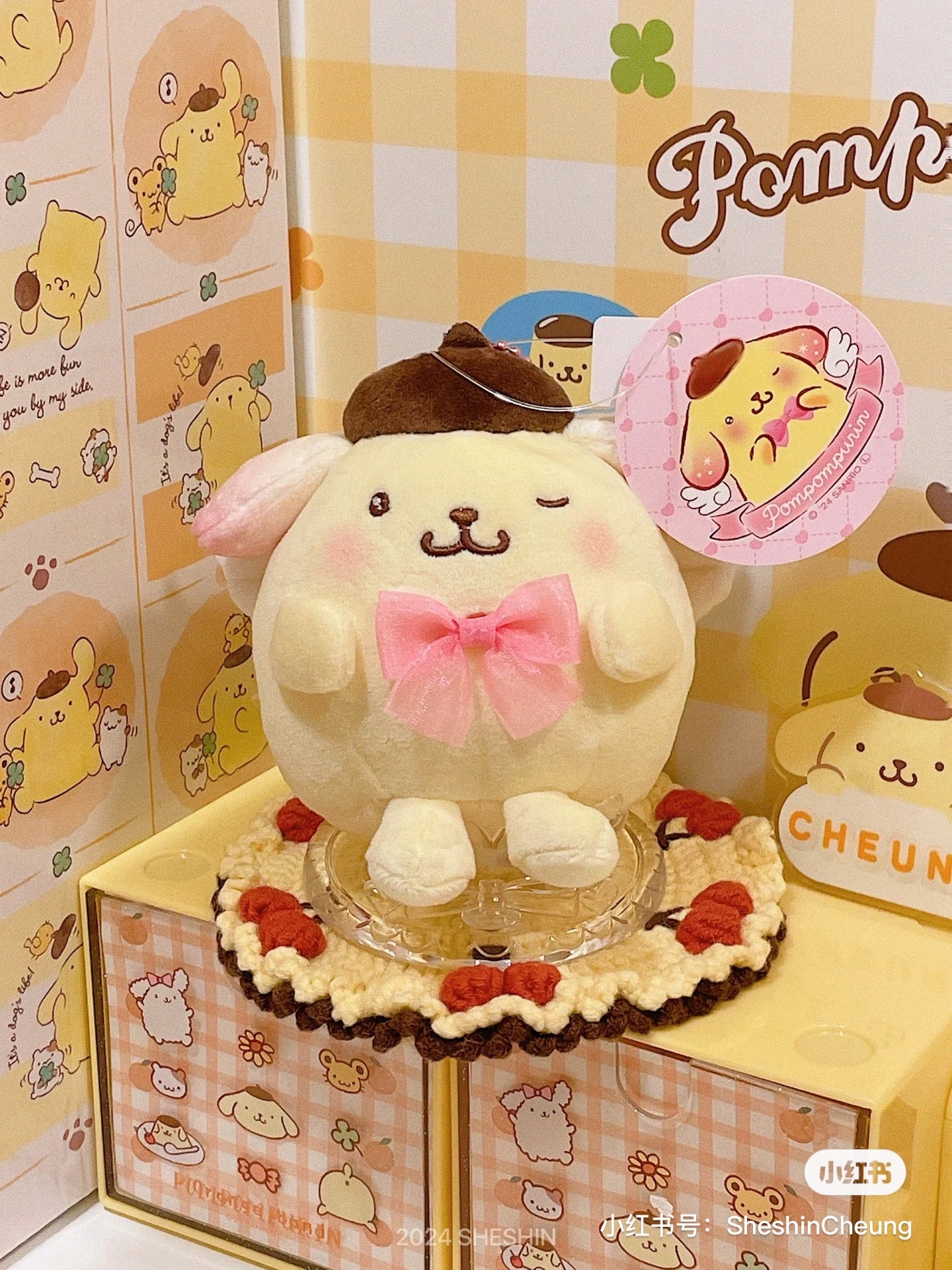 Sanrio三丽鸥|展会限定Pum Pum Purin小翅膀布丁狗玩偶/挂件