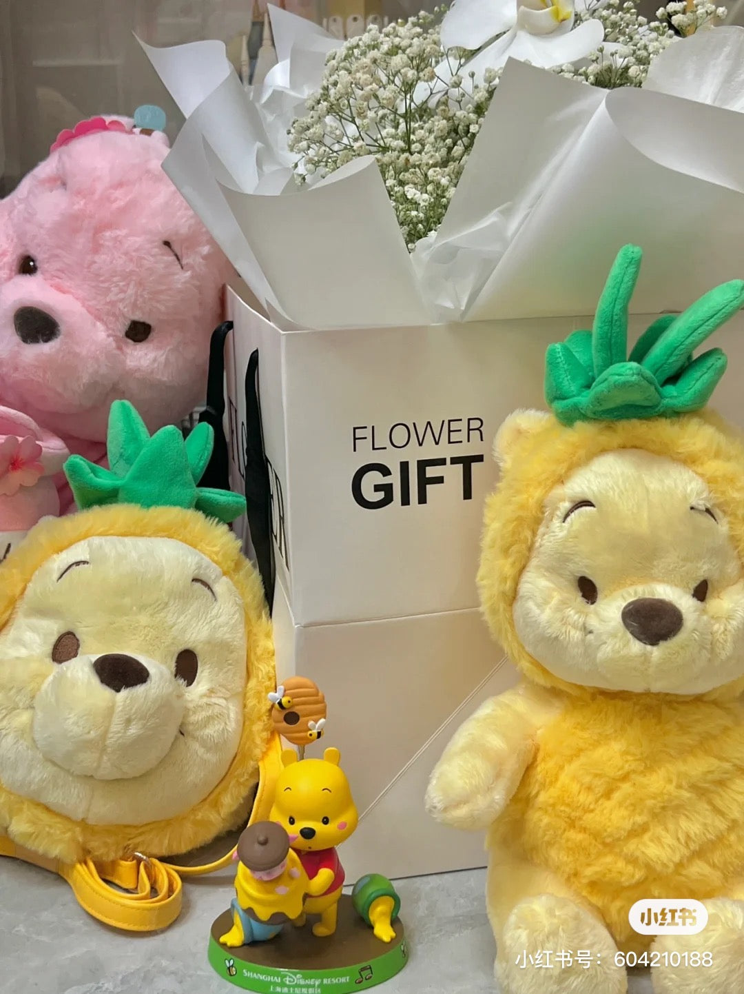 Disney SH|winnie the pooh超柔软mochi菠萝噗噗全系列