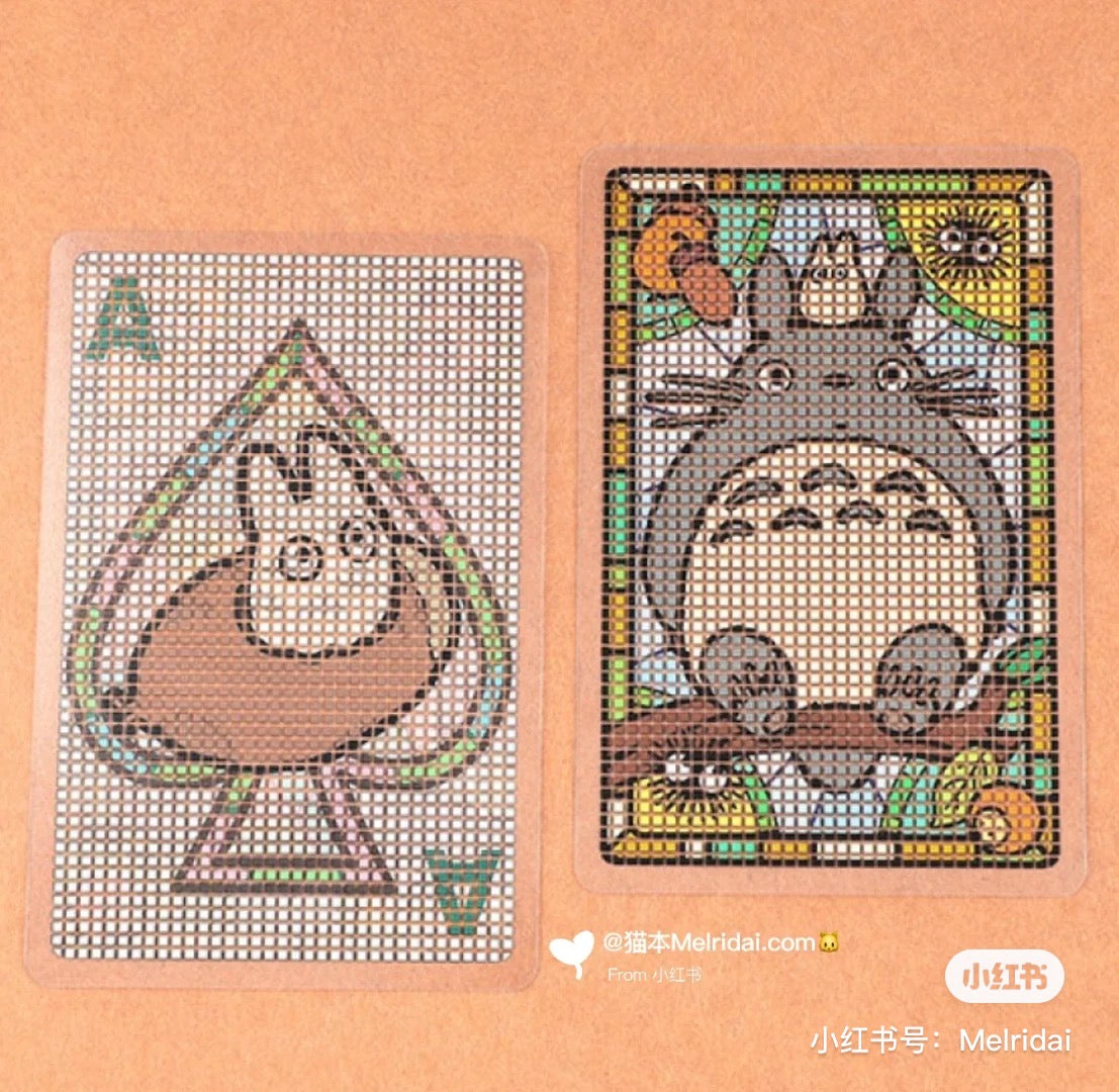 My neighbor totoro|吉卜力宫崎骏龙猫卡通透明感卡牌/扑克牌|約H88 x W58mm