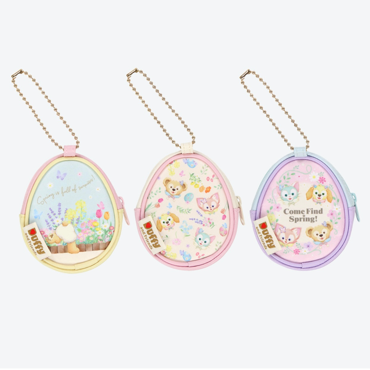 Disney迪士尼|2024东迪春日复活节限定零钱包3只组/正反不同图案|約幅8×奥行3×高さ10cm