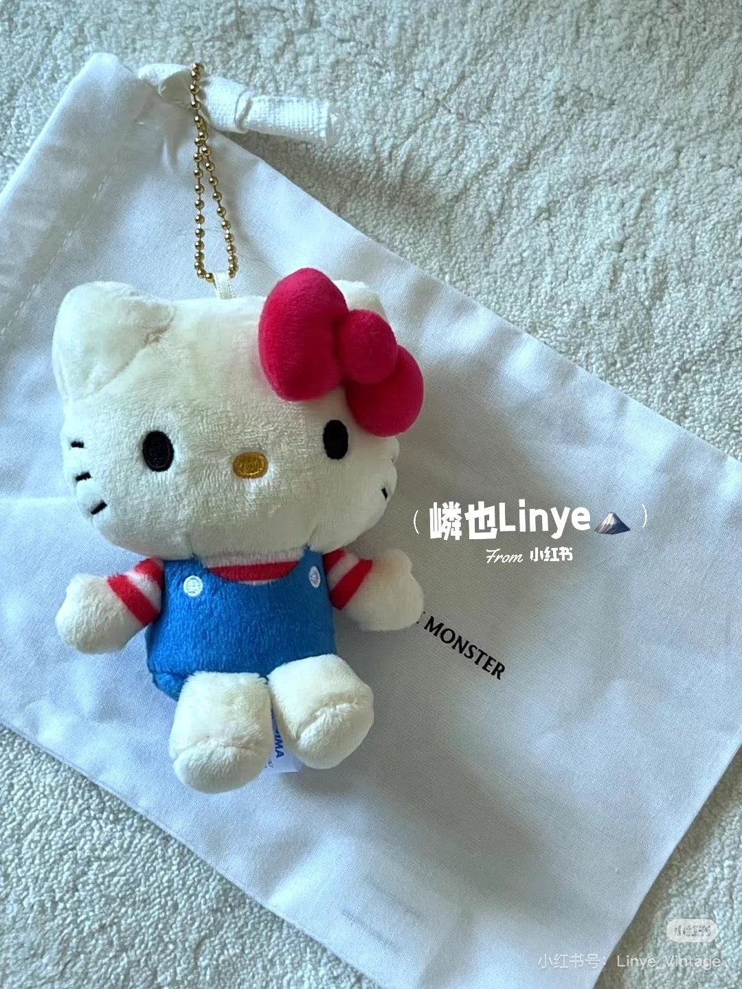 HelloKitty|Sanrio 50th Anniversary Collection Standard Mascot Holder /Plush Keychain| 85x100x45mm approx.
