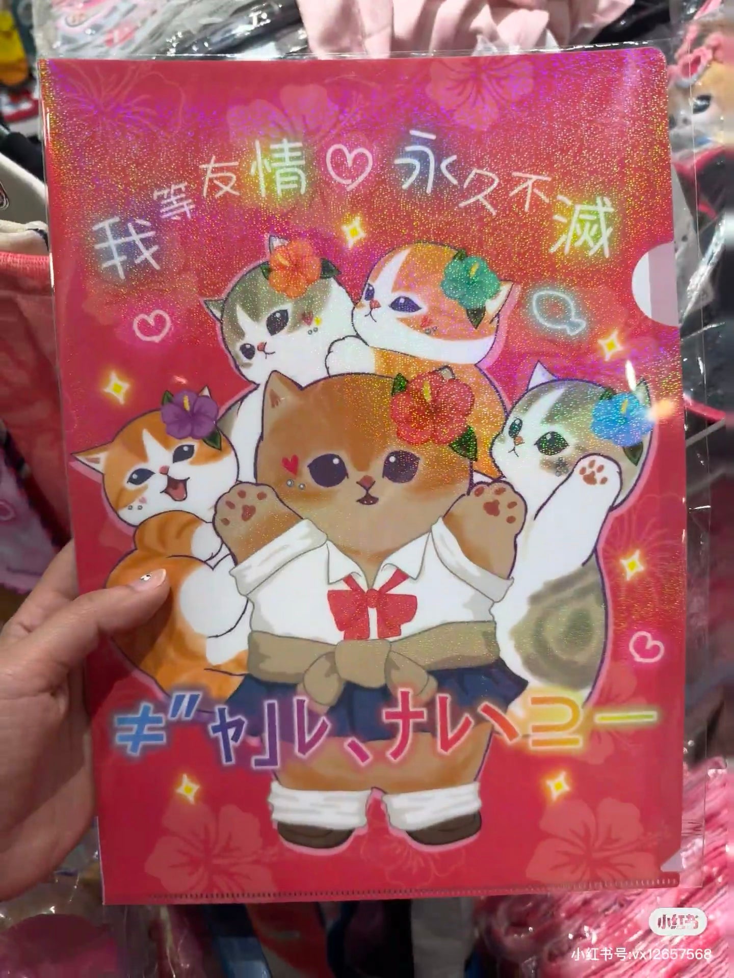 Mofusand|Gyarunyan Girl Collection Hologram Clear File|80mm approx.