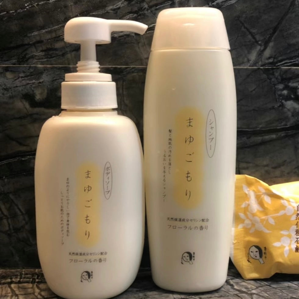 Yojiya优佳雅|京都艺妓天然蚕丝蛋白无硅油洗发水/护发素/淡雅花香/耐用/起泡容易/修复毛鳞片/洗完柔顺不干涩