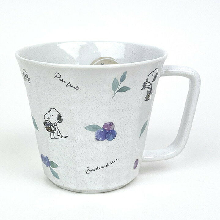 Snoopy史努比|蓝莓陶瓷马克杯/咖啡杯/水杯|约9.8cm×10cm×7.8cm