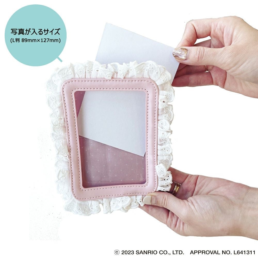 Sanrio|Cupid baby丘比特宝宝系列角色大头收纳包/可放写真照/背面透明蕾丝边/超Q奶嘴拉链头/波点内衬|约W285×H195×D125mm