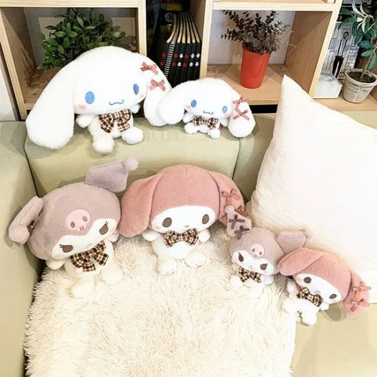 Sanrio|摩卡格纹玩偶/公仔/类似羊毛毡质感/美拉德色|M号/约H27 x W35 x D16cm