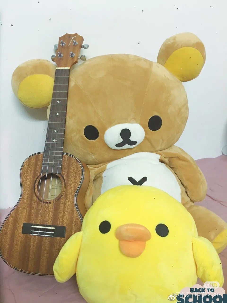 Rilakkuma轻松熊|San-X Stuffed Toy (L) - Kiiroitori超好摸大号鼻孔鸡毛绒玩偶/公仔|約380×430×300mm