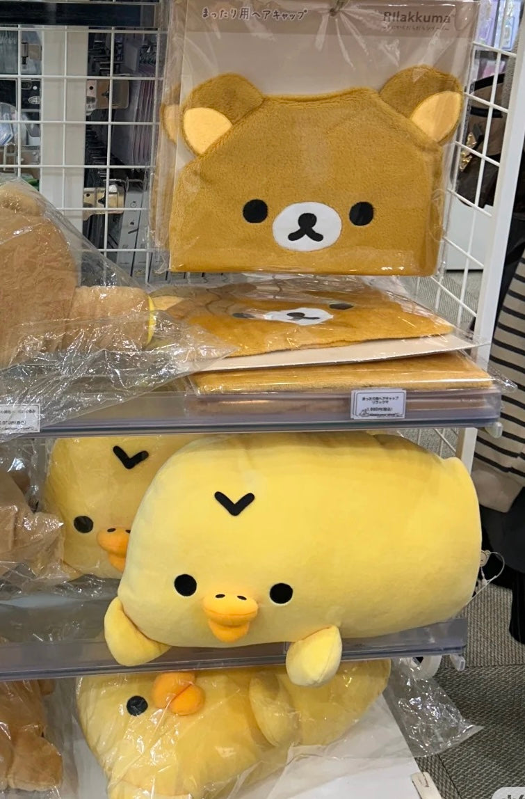 Rilakkuma轻松熊|Tonikaku Dara Dara Series - Relaxation Cushion for Comfort Time - Rilakkuma San-X舒适慵懒生活系列超好摸毛绒玩偶抱枕/靠垫/午睡枕|约220mm x 380mm x 100mm