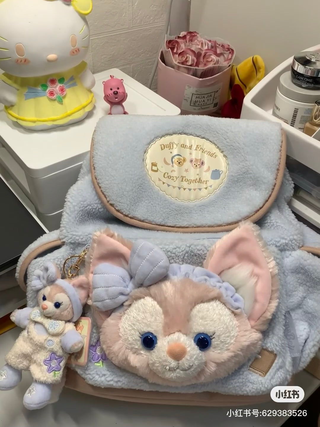 Disney SH|懒懒系列Linabell玲娜贝儿可爱大头书包/双肩包/超美的蓝