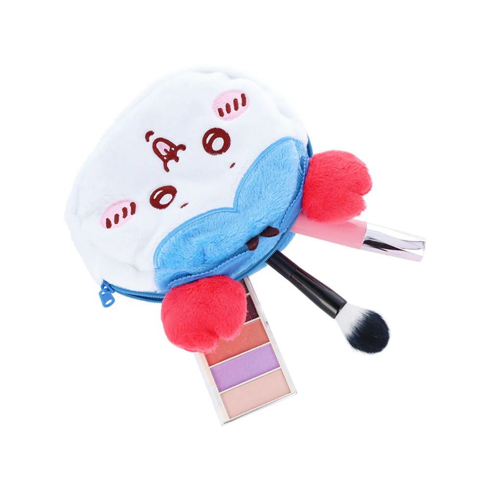 Chiikawa 吉伊卡哇|螃蟹头毛绒大脸收纳包/化妆包/螃蟹角可拆卸|约H180×W170×D60mm