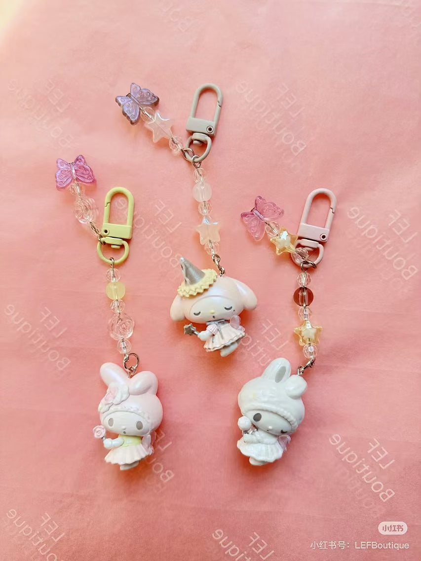 【limit 1/ entire series】Sanrio|My Melody 50th Anniversary keychain/ Phone Charm|W3.5 x D2 x H11 cm approx.