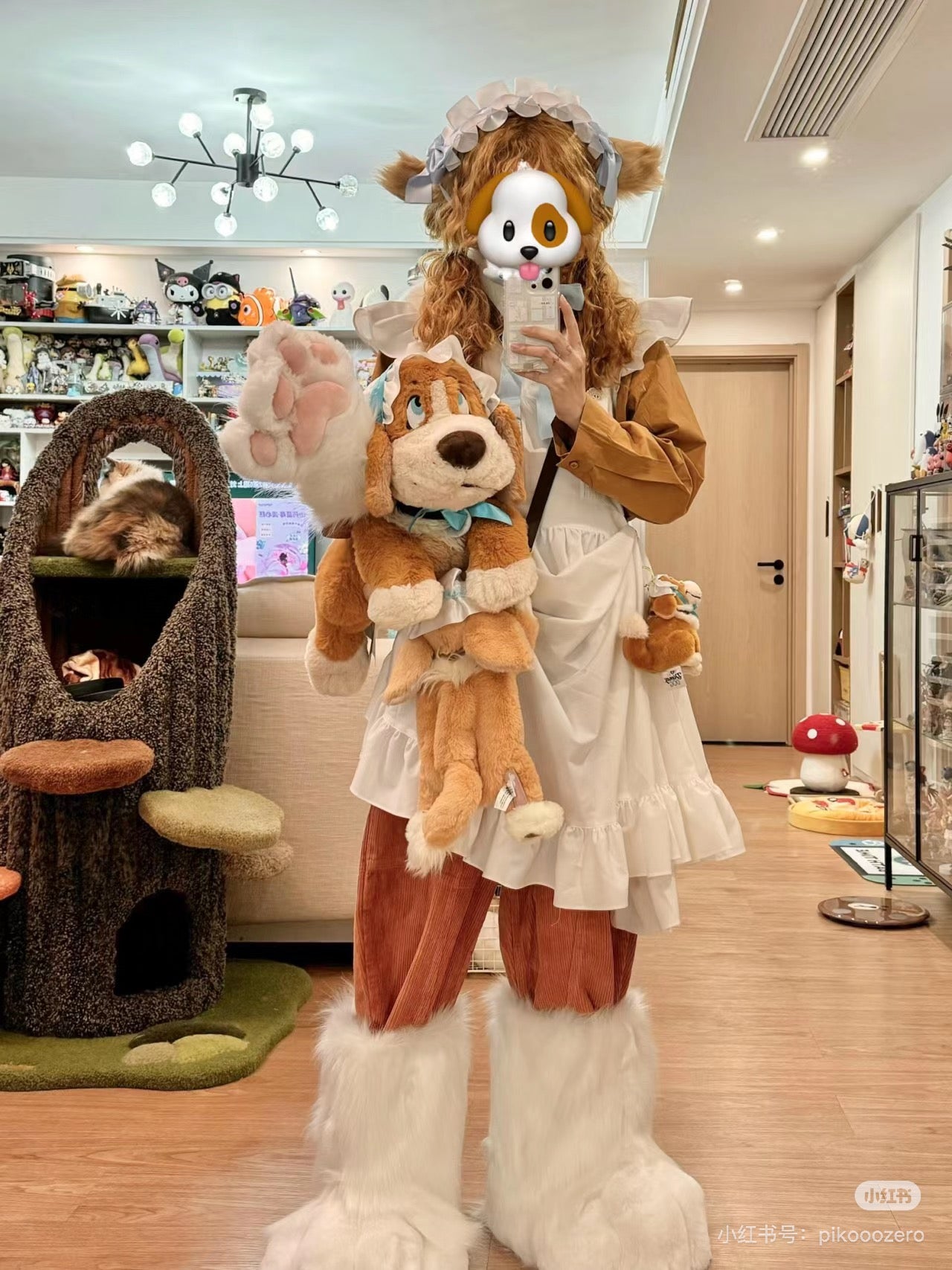 Disney迪士尼|2024 Nana Multi Pochette FEEL LIKE PETER PAN东迪彼得潘保姆狗娜娜软萌毛茸茸玩偶斜挎包/收纳包|约H36×W26×D15cm