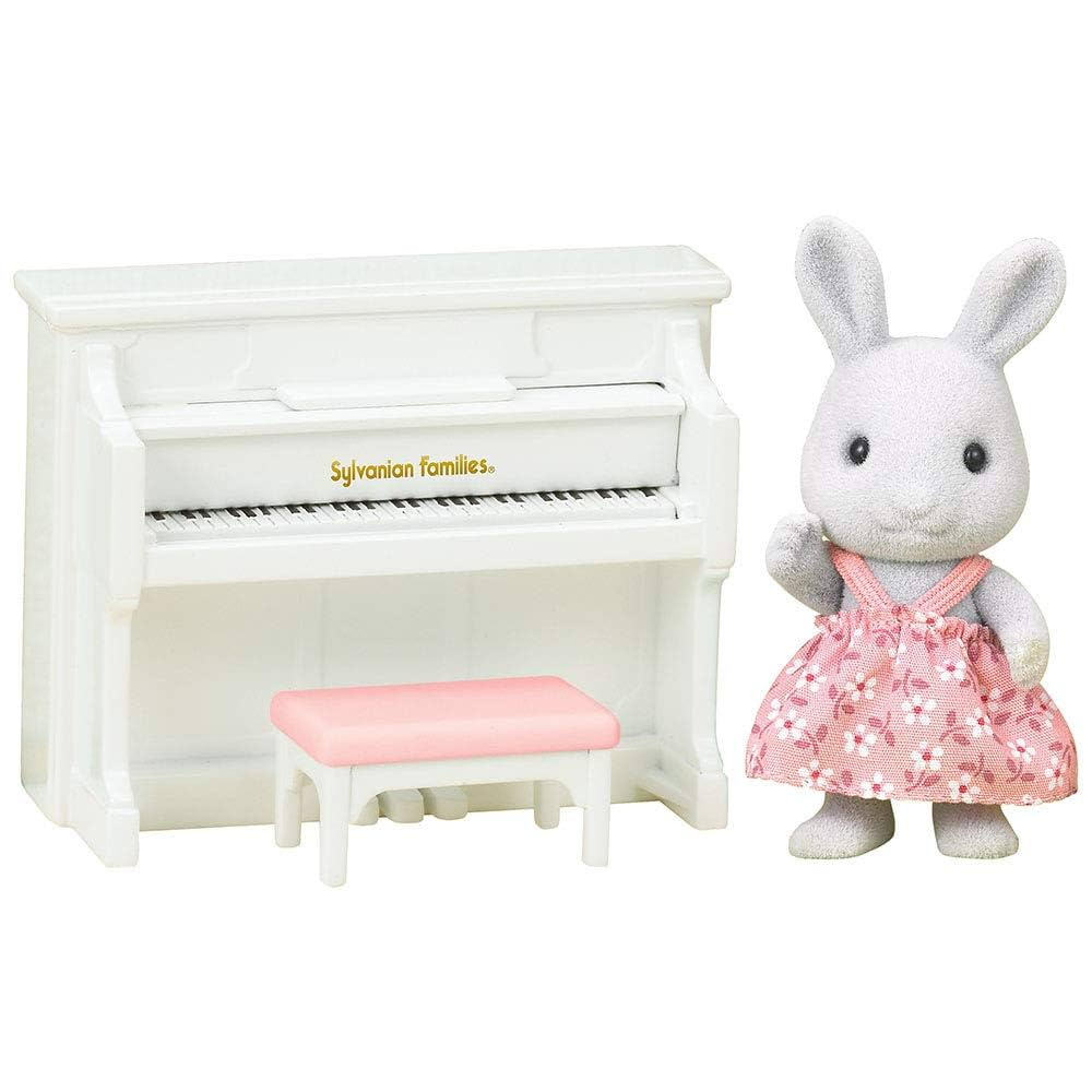 SylvanianFamilies|Rabbit Sister with Piano Set-5139