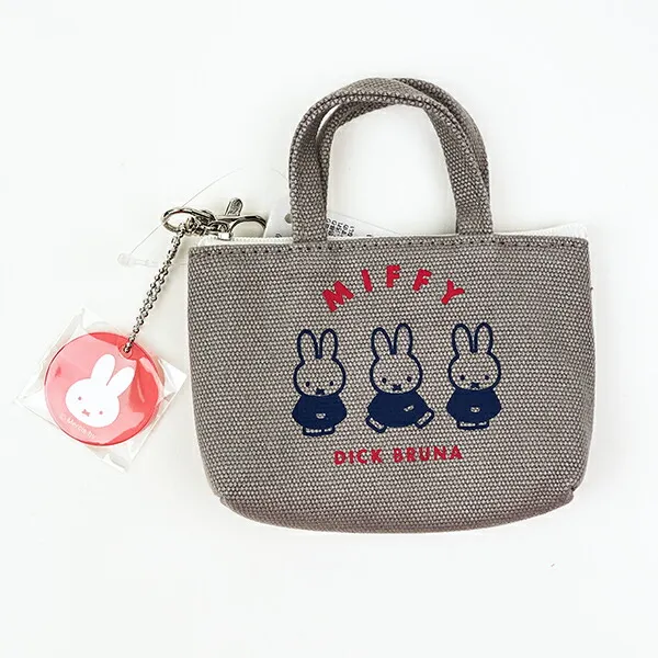 Miffy|Tote Bag Grey Blue Mini Pouch| 120×75×35mm approx.