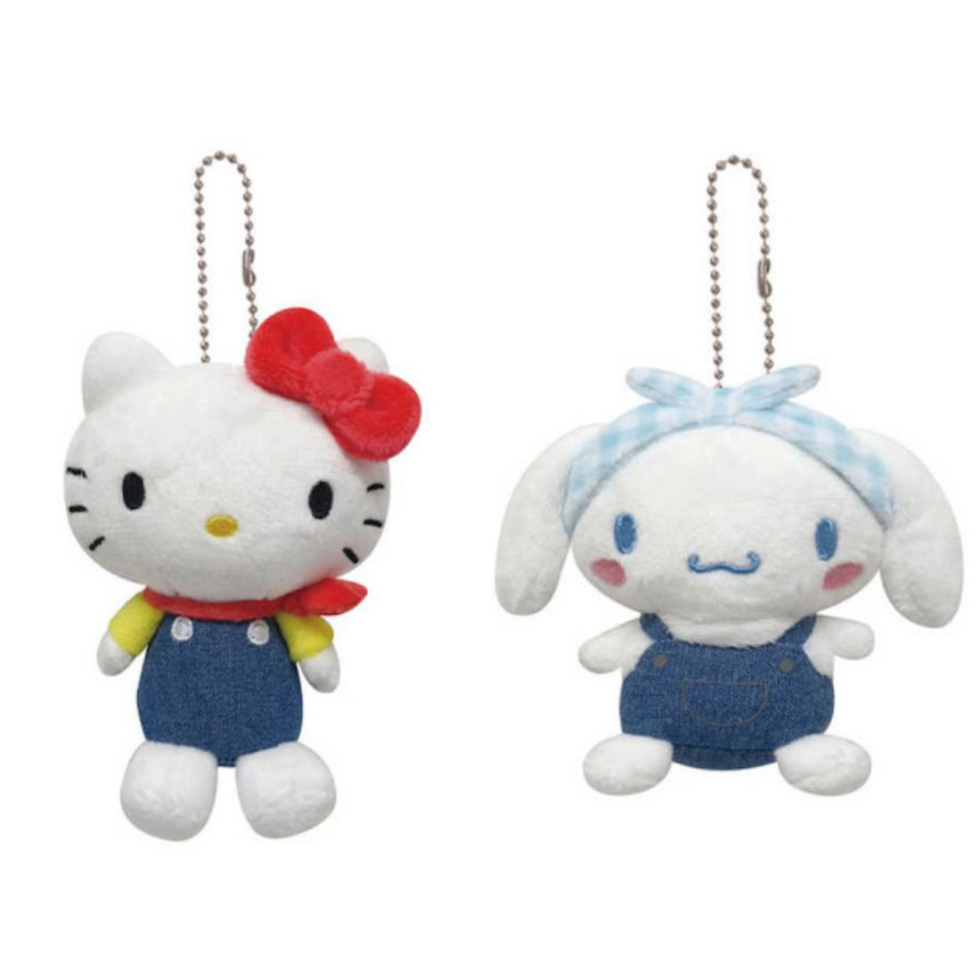 Sanrio|复古风Hello Kitty戴红领巾毛绒/Cinnamoroll玉桂狗戴头巾挂件/挂包|约130×85×65mm