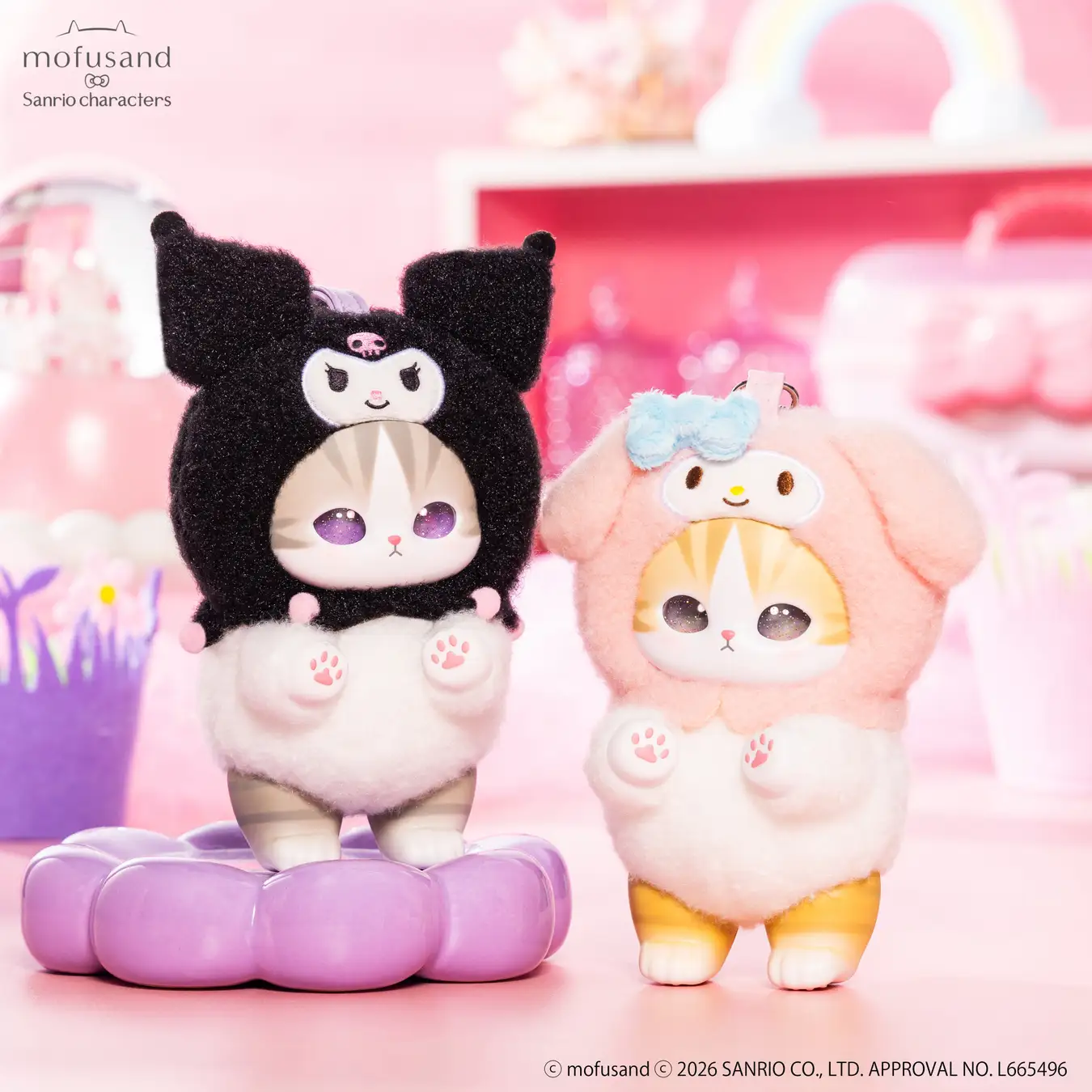 Mofusand|Sanrio Characters Kiramekko Mascot Keychain mystery bag/blind box/All 8 types|1pc