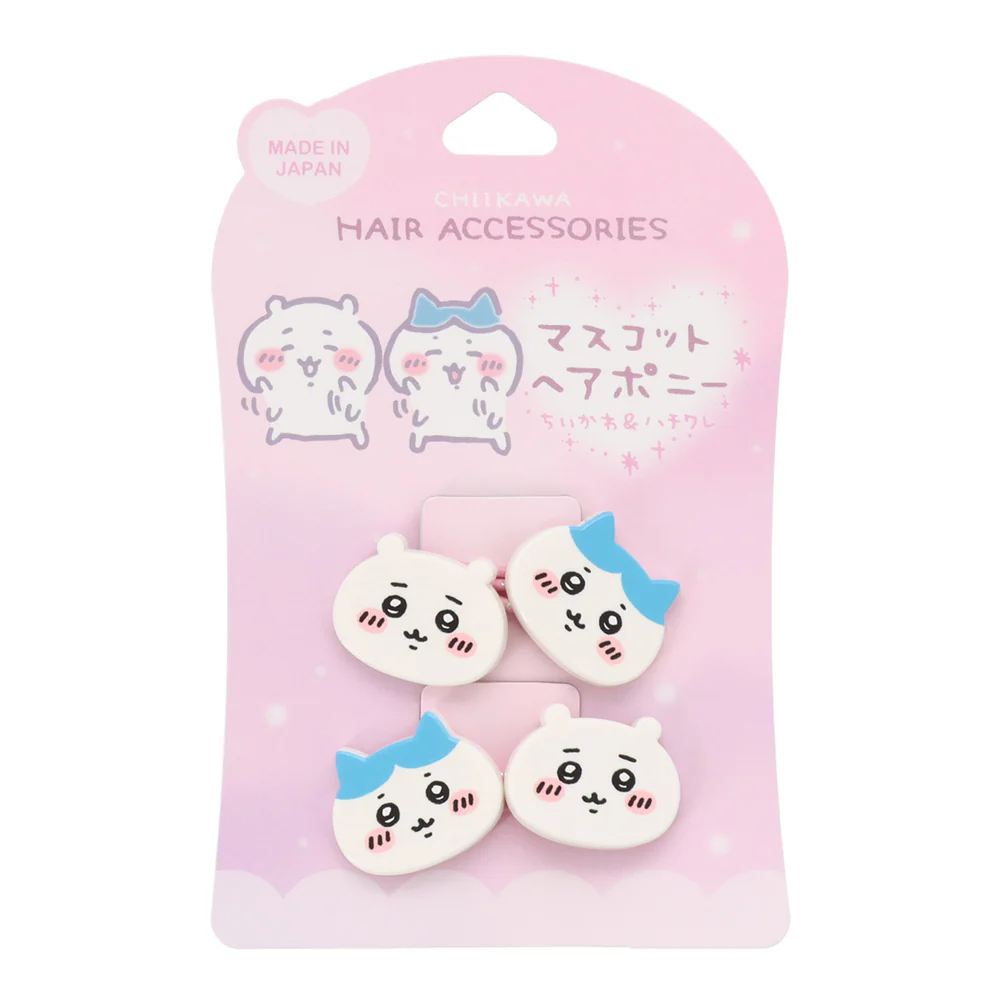 Chiikawa 吉伊卡哇|Mascot Hair Tie亚克力脸型发圈/发绳/1对|约各 H20 x W25