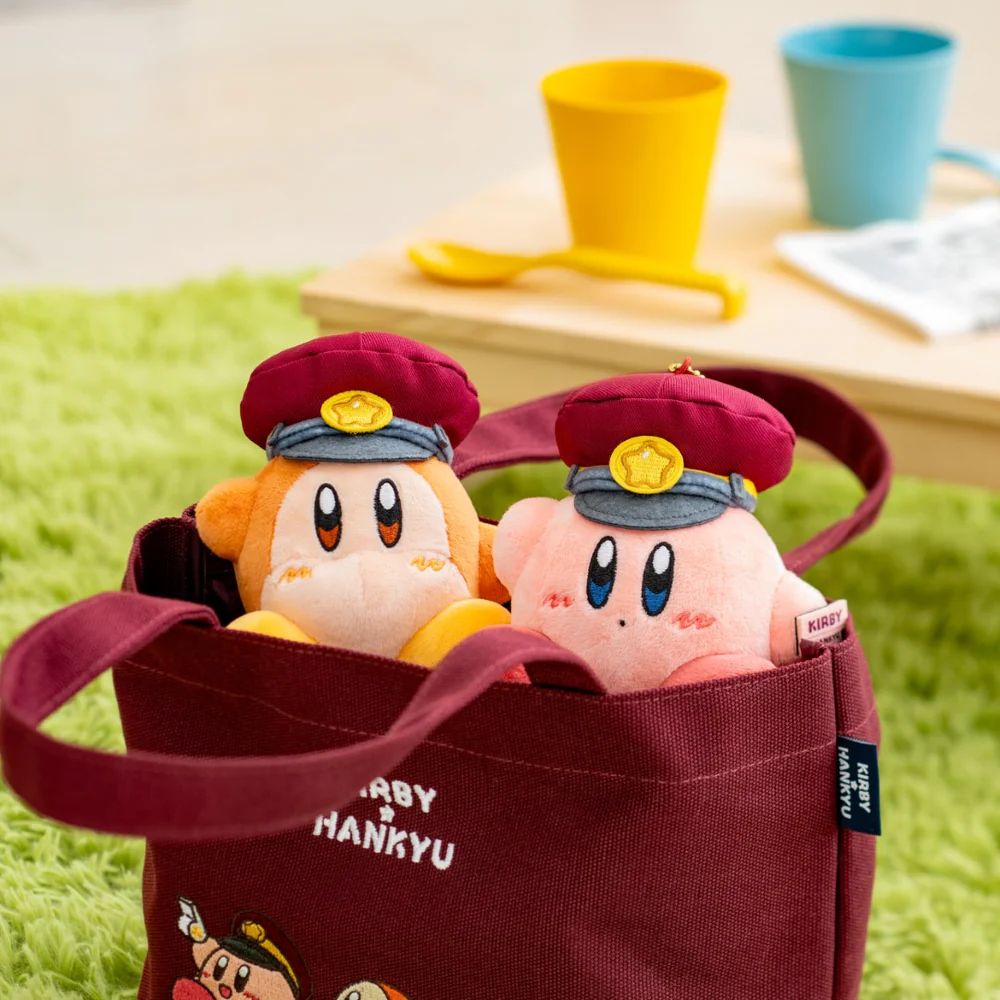 Kirby|Hankyu Railway Mascot Holder /Plush Keychain|11cm x 10cm approx.