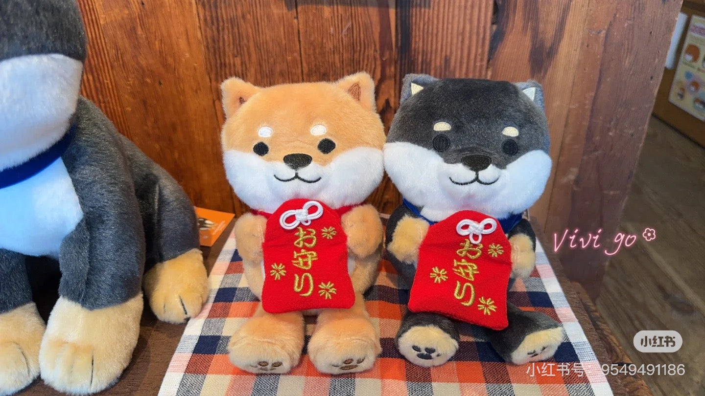 Friendshill友山|超可爱黑柳柴犬抱御守毛绒玩偶/公仔/S号|约14×9×7.5cm