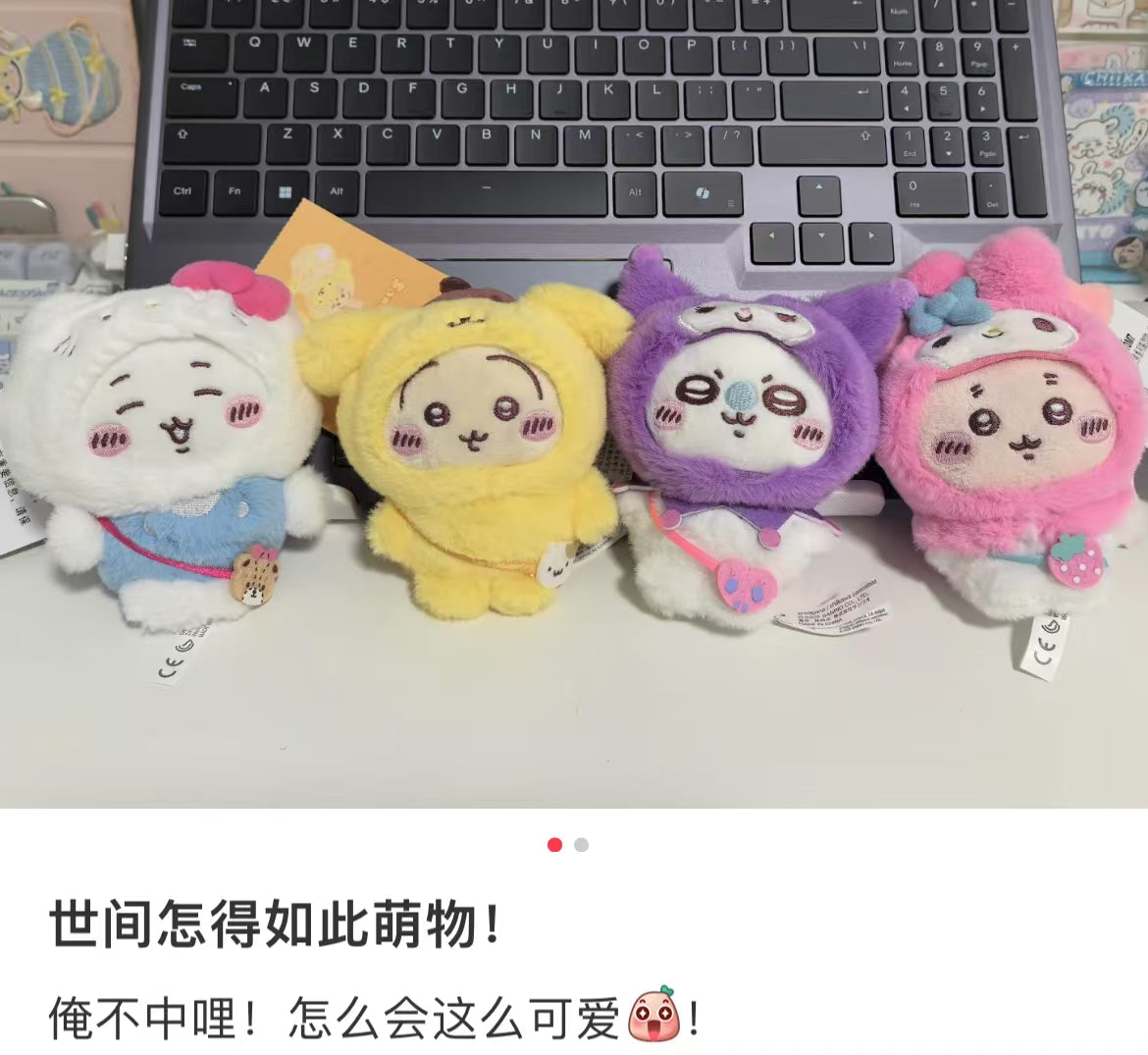 Sanrio|Chiikawa X Sanrio Characters Mascot Holder /Plush Keychain|8 x 14.5 x6cm approx.
