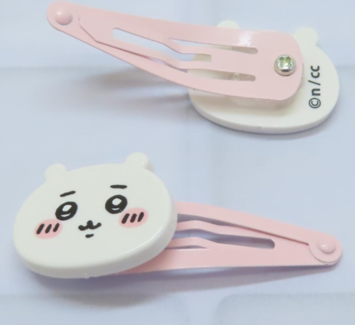 Chiikawa 吉伊卡哇|Mascot Hair Clip亚克力发夹/刘海夹/1对|约各H20×W57mm