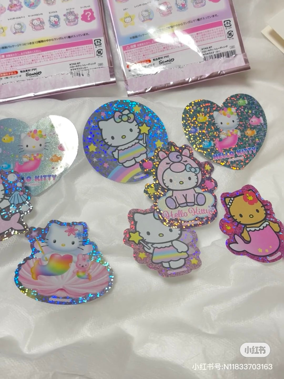 HelloKitty|Glitter Stickers mystery bag/blind box/All 12 types|1pcs