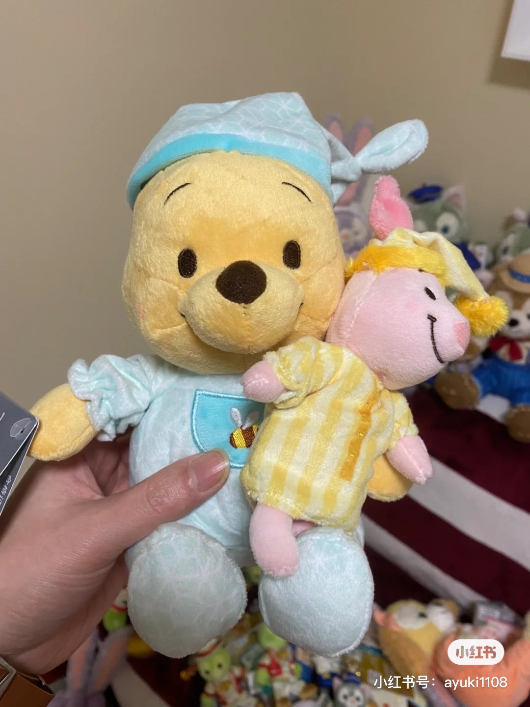 Disney SH|甜梦睡衣睡帽噗噗抱皮杰玩偶/公仔