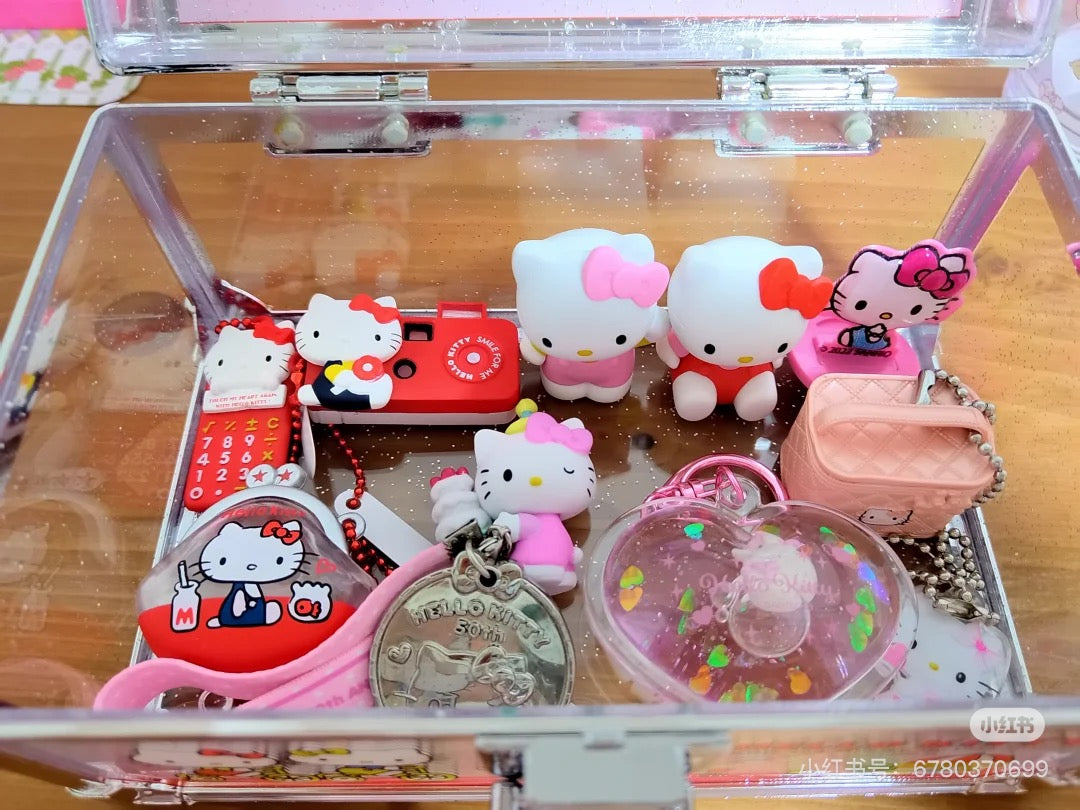 【还有补货】Sanrio|Clear Cosmetic Storage Box Vanity Case|165×90×104mm approx.