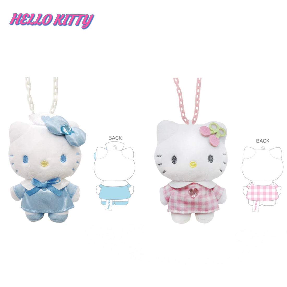 Sanrio三丽鸥|Hello Kitty天使护士系列毛绒玩偶挂链|約125xW70xD70mm
