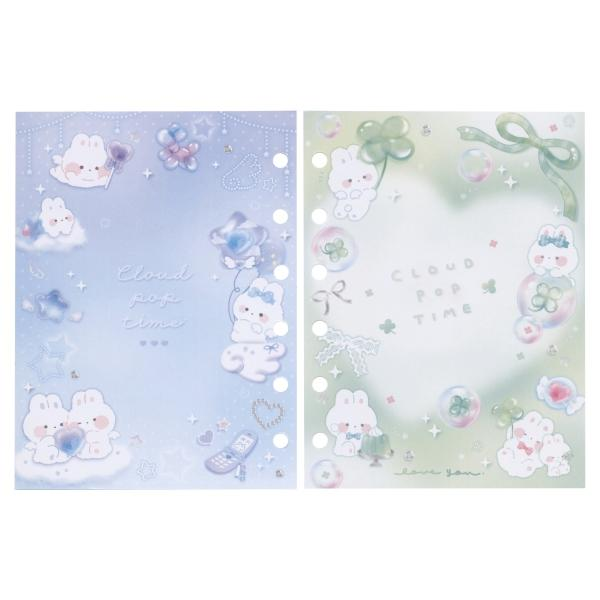 Q-LiA|6 Hole Sticker Binder Refill|10 sheets