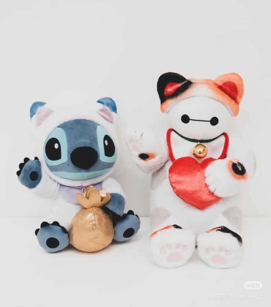 Disney|New Year Collection Plush Toy-Lucky Cat Figure新年招财猫系列坐姿毛绒玩偶/公仔/可脱帽|約H26 x W20 x D19 (cm)