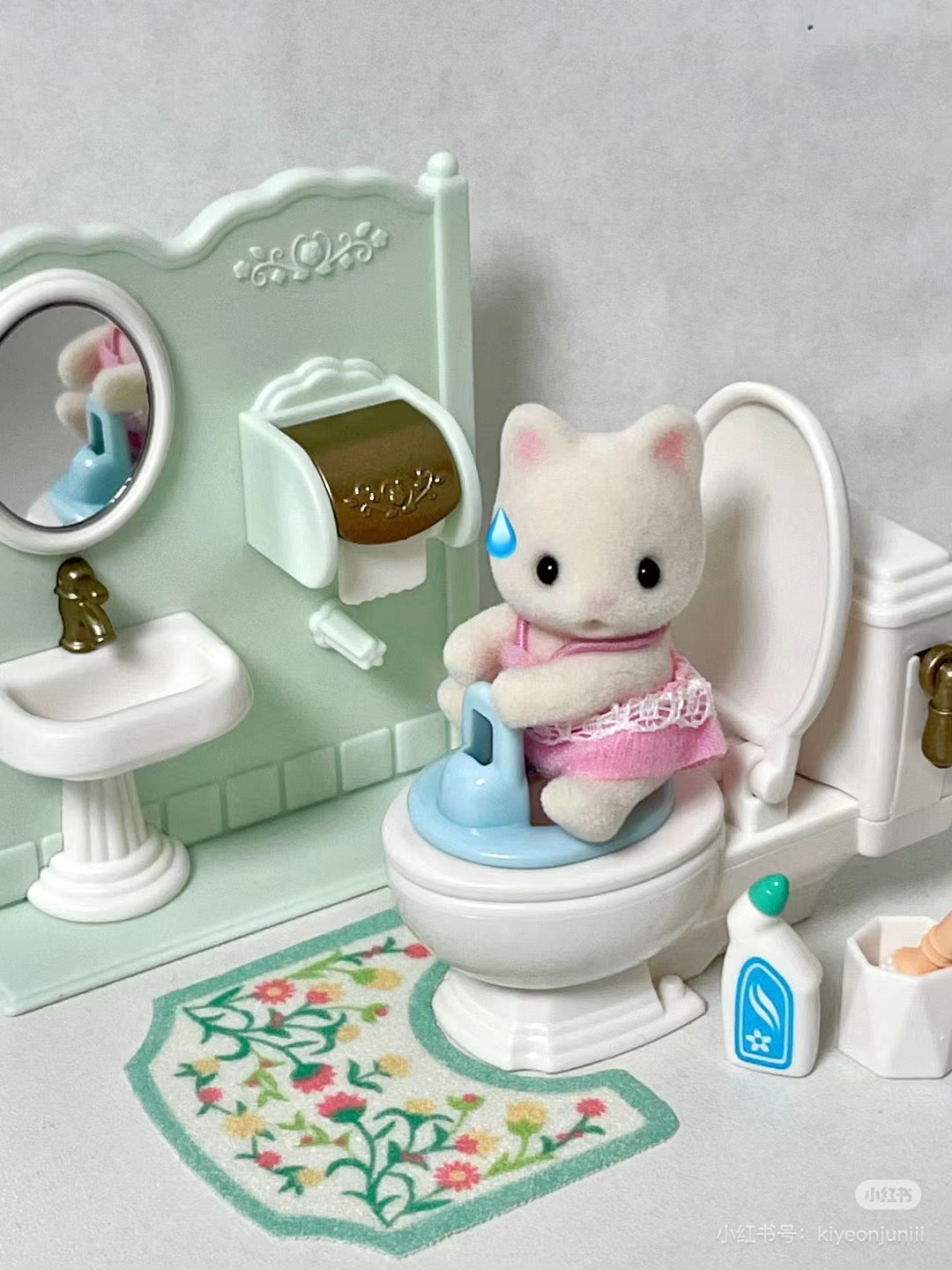 SylvanianFamilies森贝儿家族| Toilet Set 卫生间家具套组/玩具/过家家/不含玩偶5740