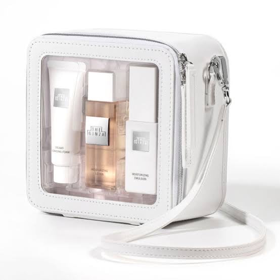 The ginza|Journey Kit Cleansing Foam Moisturizing Lotion Emulsion Bag