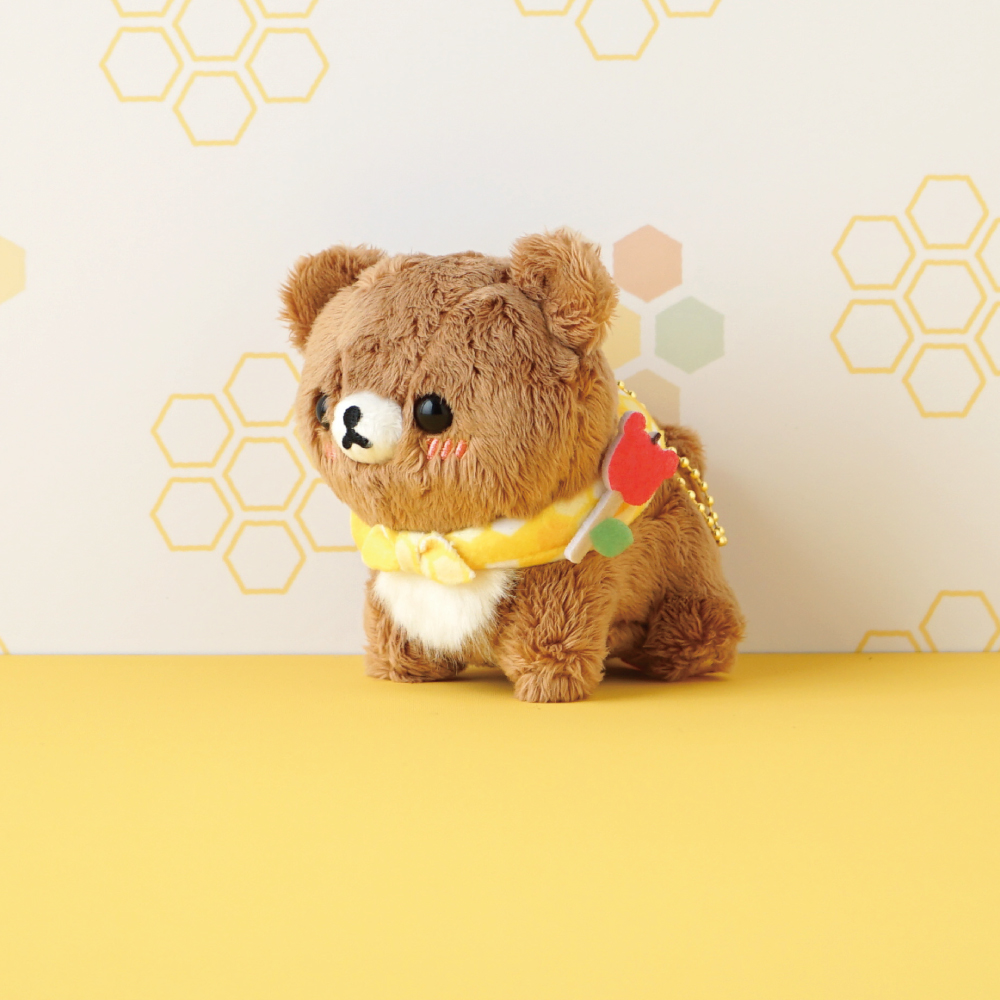 【limit 1】Rilakkuma|Honey Exploration Team Chairoikoguma Mascot Holder /Plush Keychain|W80×H100×D95(mm)