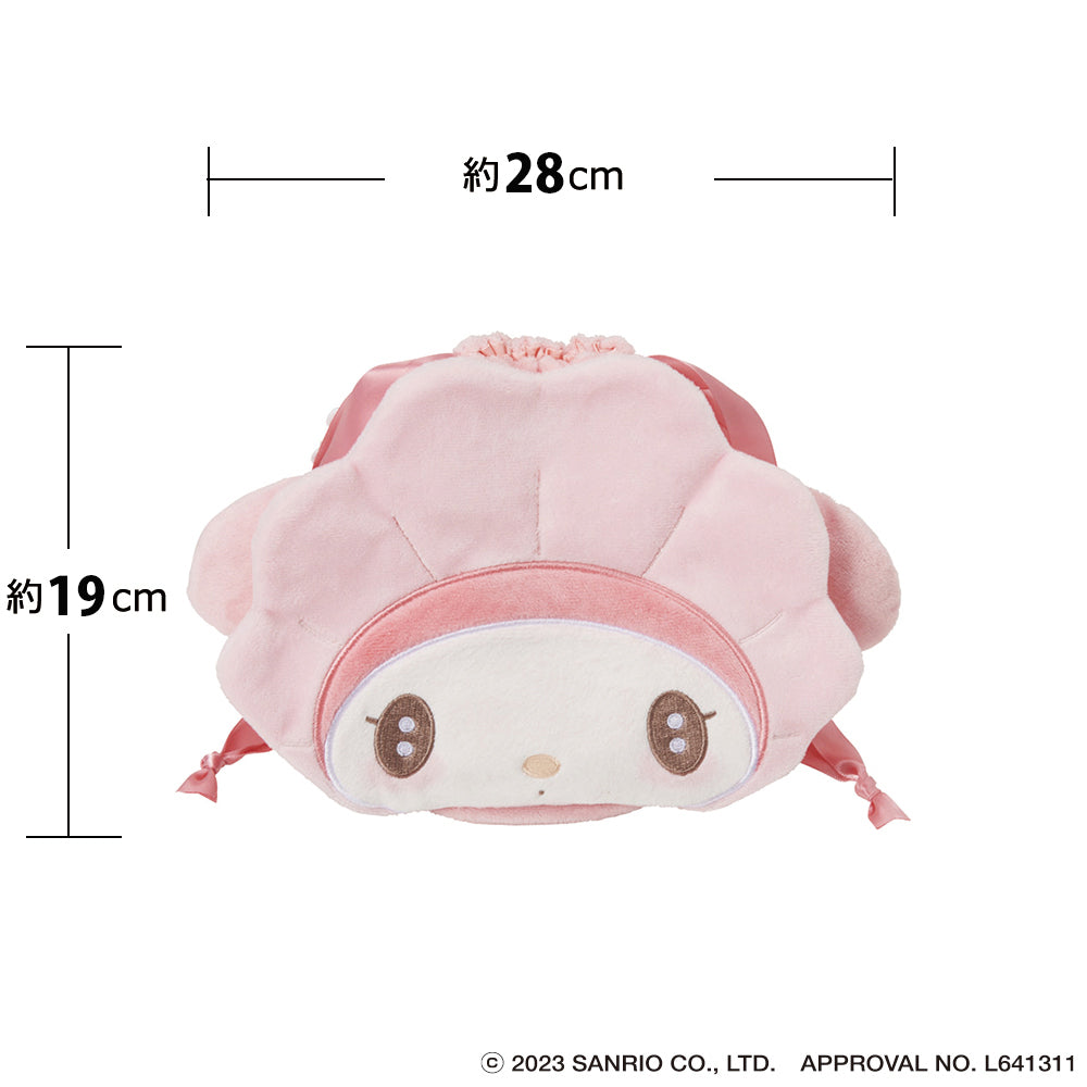 Sanrio|Cupid baby Die-cut Drawstring Pouch|W264×H188×D100mm approx.