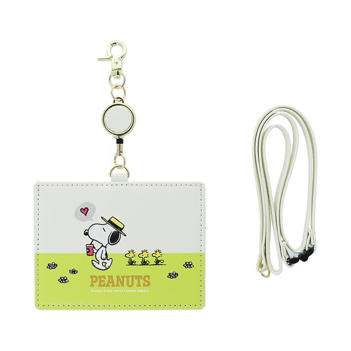 Snoopy|皮质感可挂脖式卡包|約W107×H80×D4mm