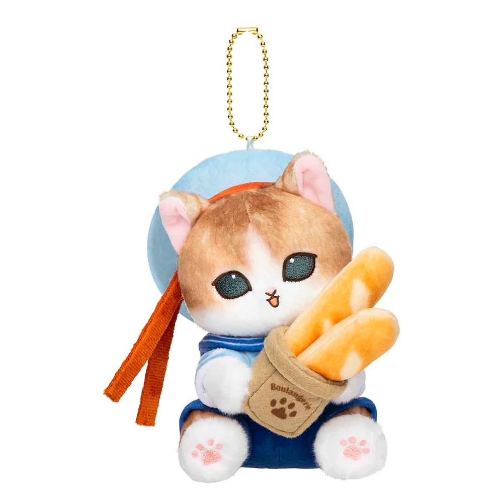 Mofusand|mofumofu journey Parisian French Bread Mascot Holder /Plush Keychain|H150 x W135 x D90mm approx.