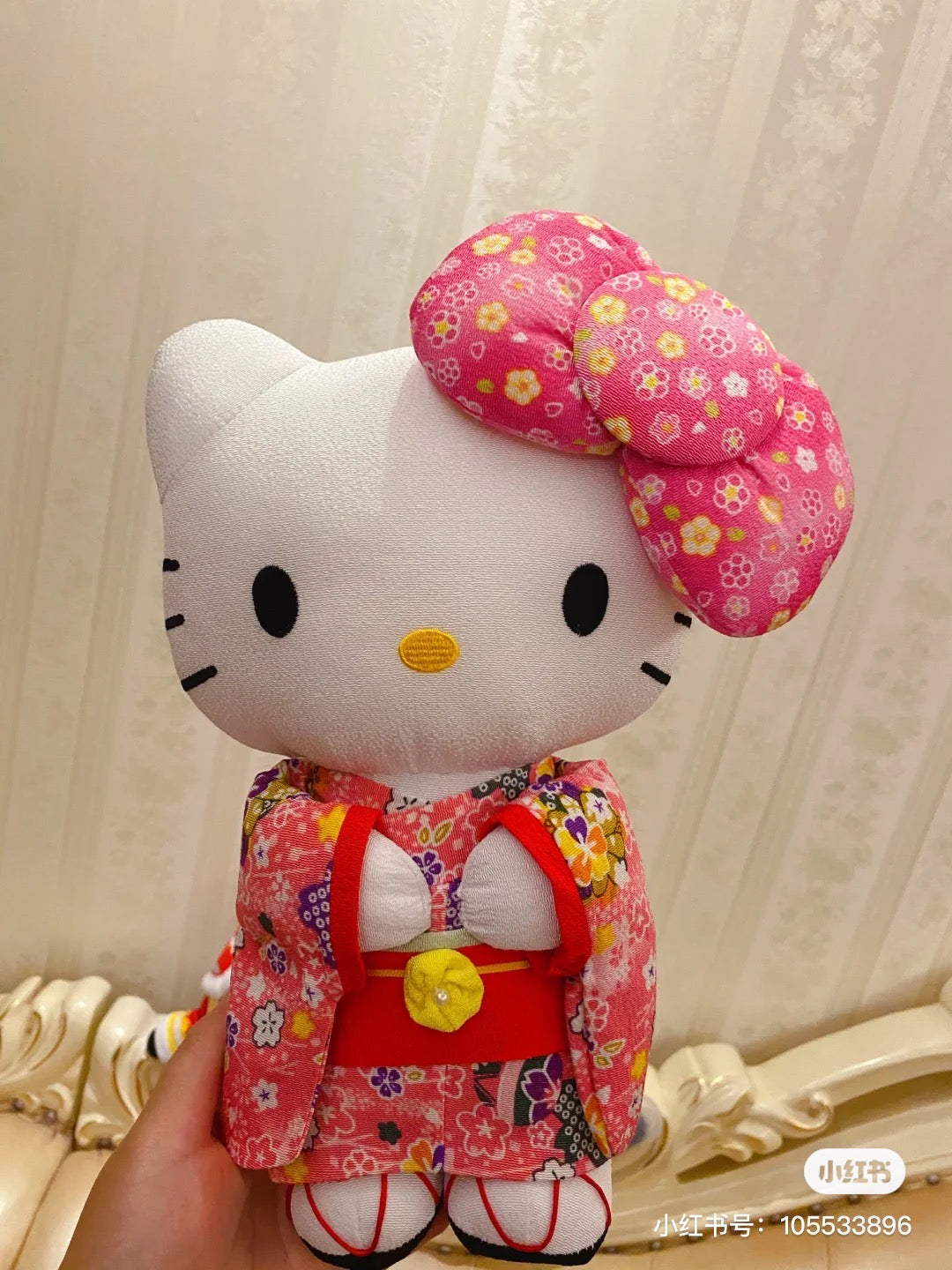 Sanrio三丽鸥|和服Hello kitty玩偶/公仔|高约20cm
