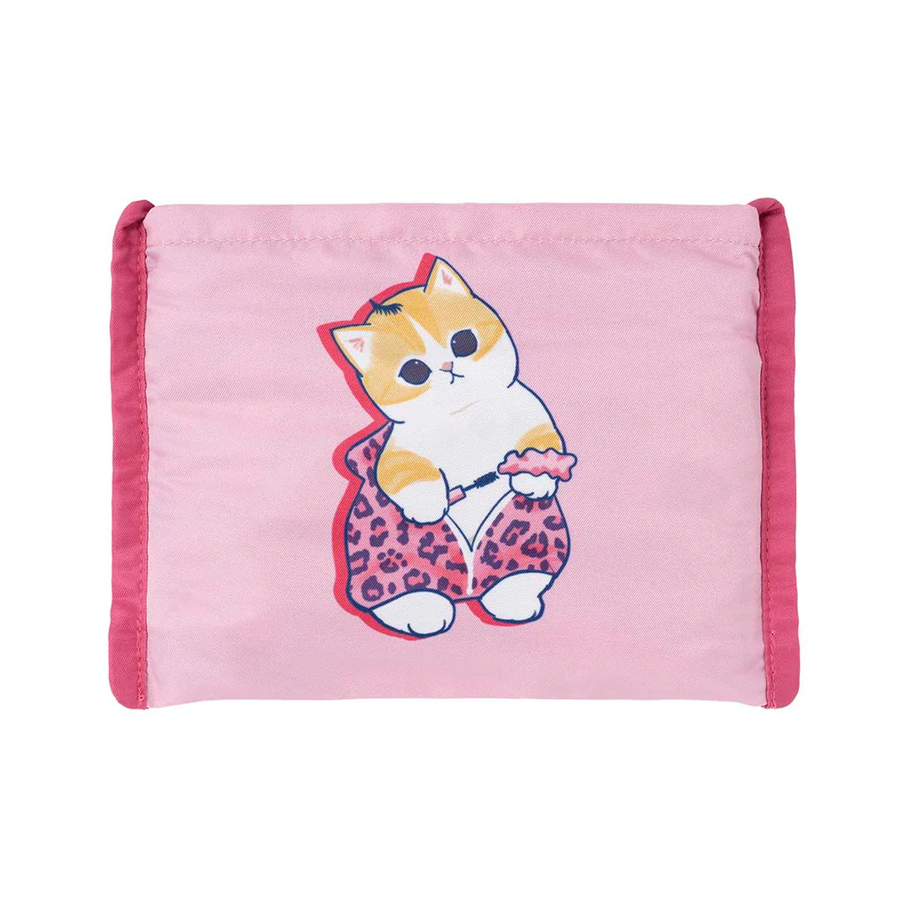 Mofusand|Gyarunyan Girl Collection Eco Shopping Bag With Pocket - Leopard Pink|480×450mm approx.