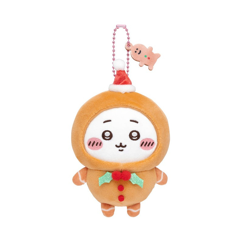 Chiikawa 吉伊卡哇|Plush Keychain 2024圣诞限定姜饼人系列毛绒挂件/包挂|约H140 x W90 x D55mm