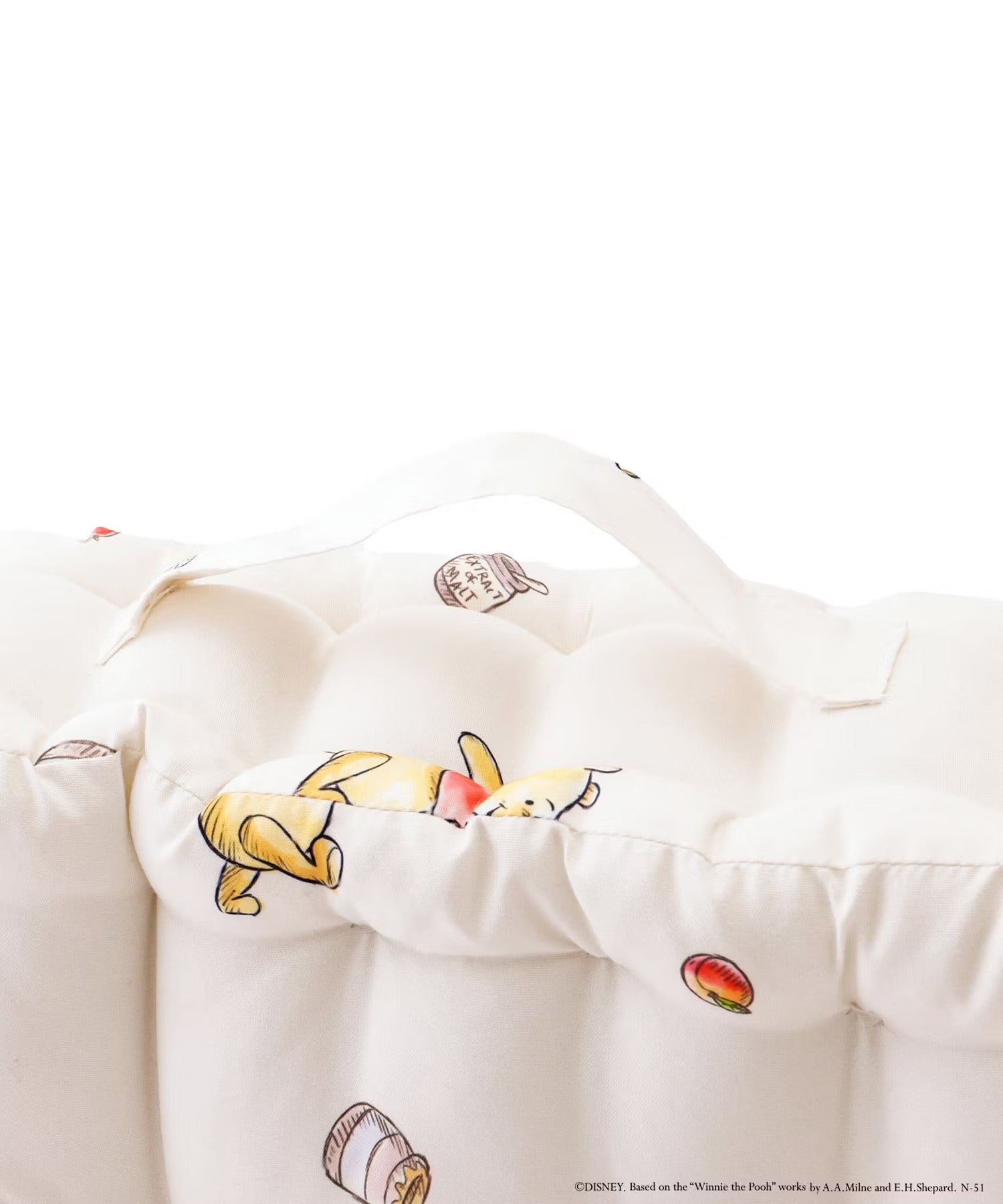 Disney|winnie the pooh噗噗家居可爱印花坐垫/又厚又软弹性足|約幅42×奥行42×高さ10cm